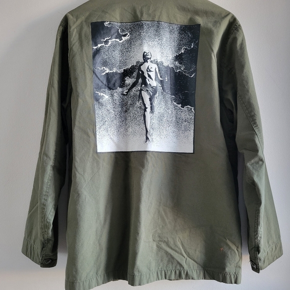 FA Skater Field Style Button Up Patched Graphic Art Jacket - Nude Women - Picture 3 of 12